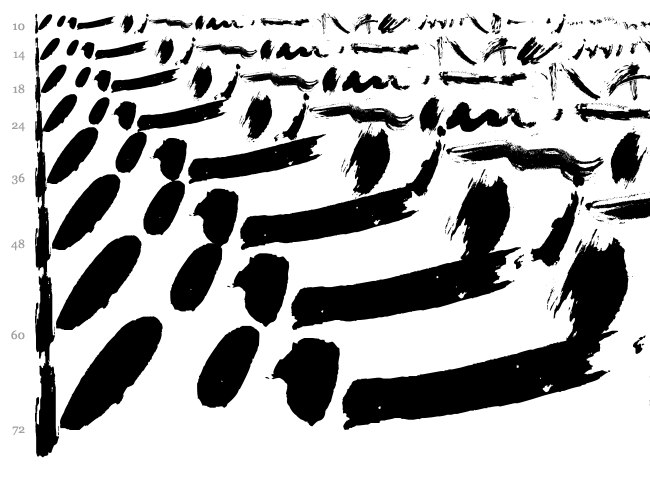 Brush Stroke Of Genius font waterfall